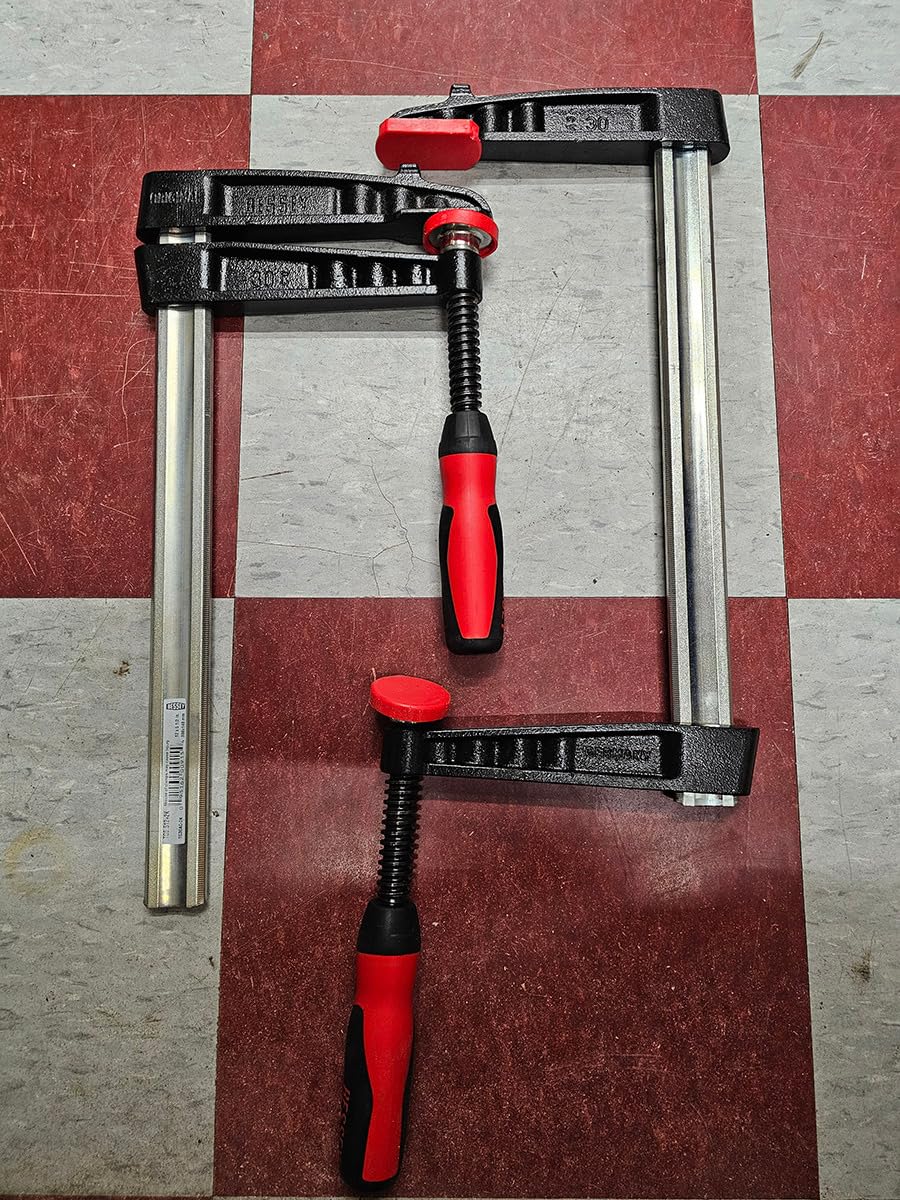 BESSEY TG5.512+2K Clamp, woodworking, F-style, 2K handle, replaceable pads, 5.5 In. x 12 In., 1320 lb customer photo 1