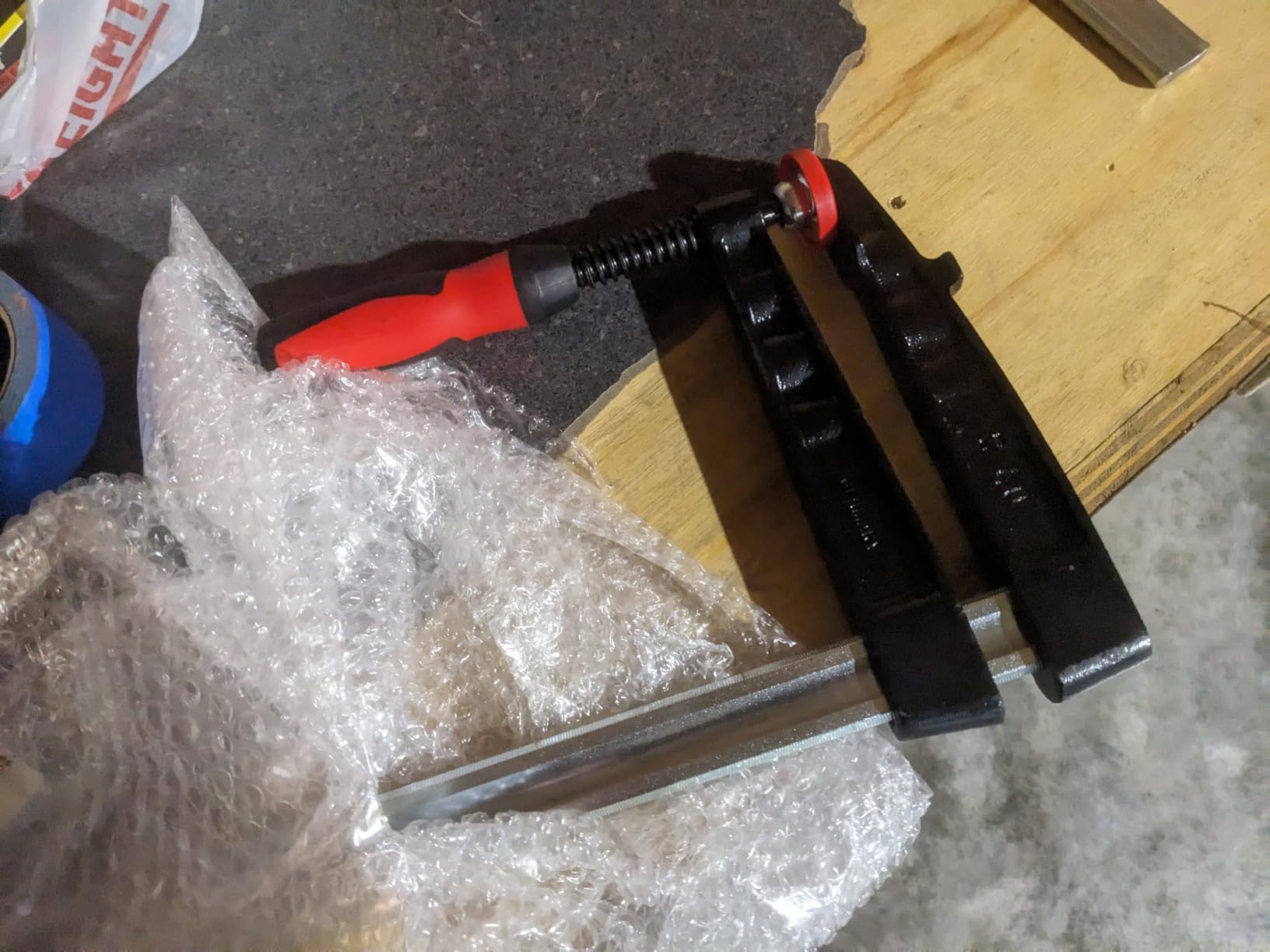 BESSEY TG5.512+2K Clamp, woodworking, F-style, 2K handle, replaceable pads, 5.5 In. x 12 In., 1320 lb customer photo 2
