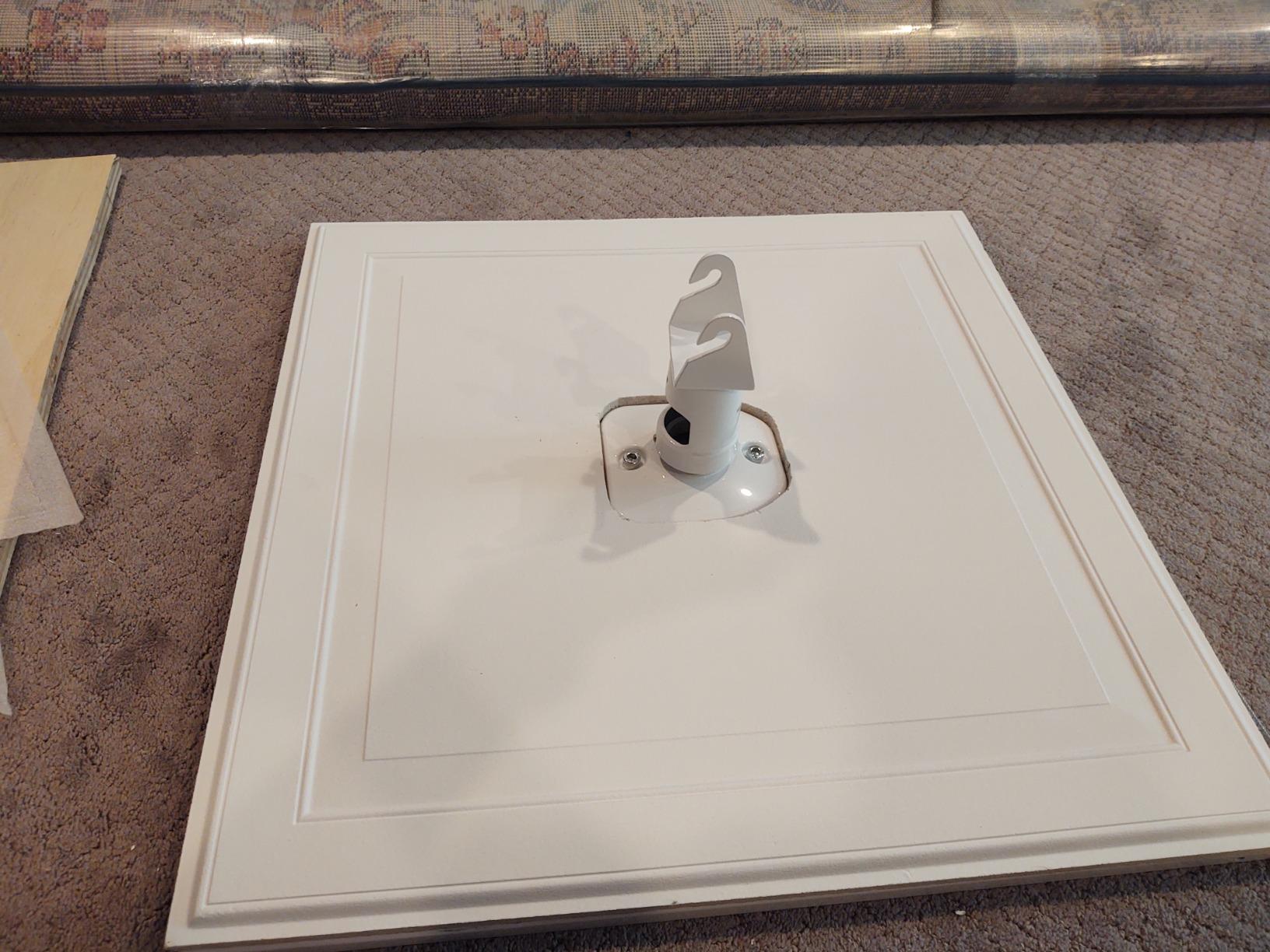 Amer Mounts AMRDCP100KIT Universal Adjustable 2 x 2 feet Drop Ceiling Projector Mount, Suspended Drop-in Ceiling Projection Mounting Kit, White customer photo 2