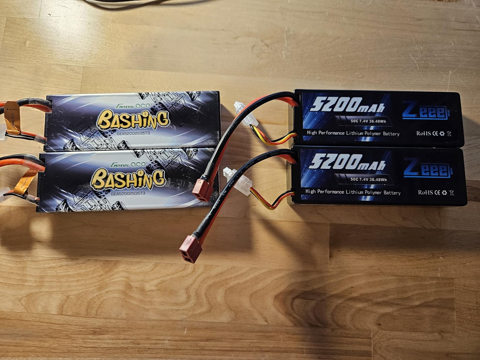 Zeee 7.4V Lipo Battery 2S 50C 5200mAh Hard Case with T Connector (2 Packs) customer photo 1
