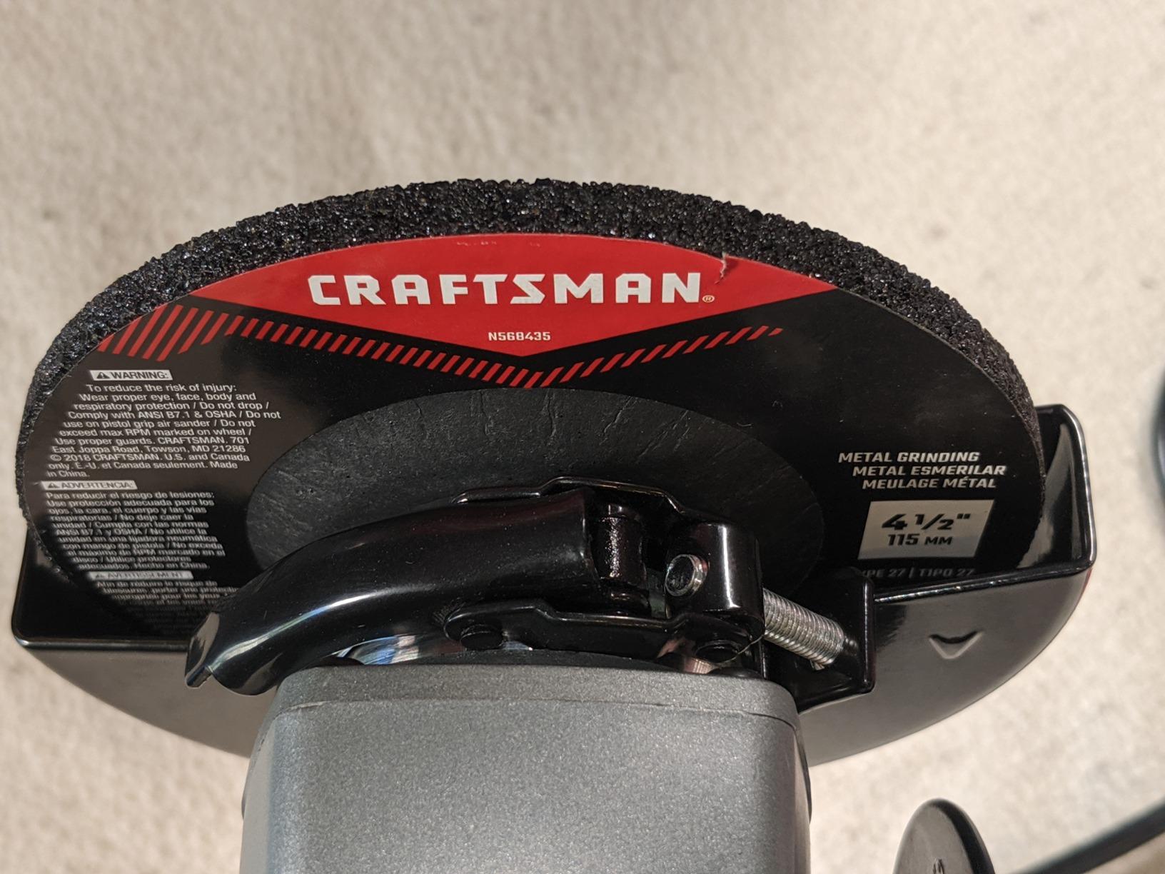 CRAFTSMAN Small Angle Grinder Tool 4-1/2 inch, 6 Amp, 12,000 RPM, Corded (CMEG100) customer photo 1