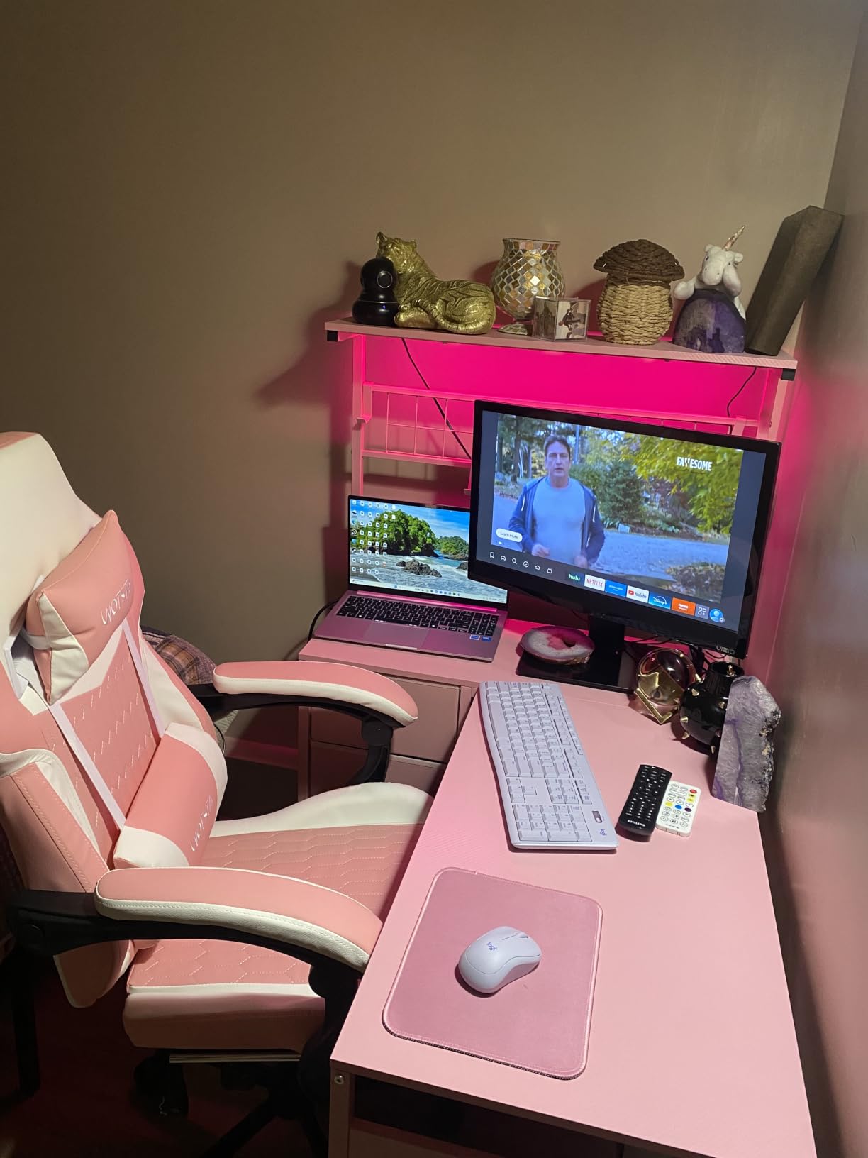 Single LCD Computer Monitor Free-Standing Desk Stand Mount Riser for 13 inch to 32 inch screen with Swivel, Height Adjustable, Rotation, Vesa Base Stand Holds One (1) Screen up to 77Lbs(HT05B-001)) customer photo 2