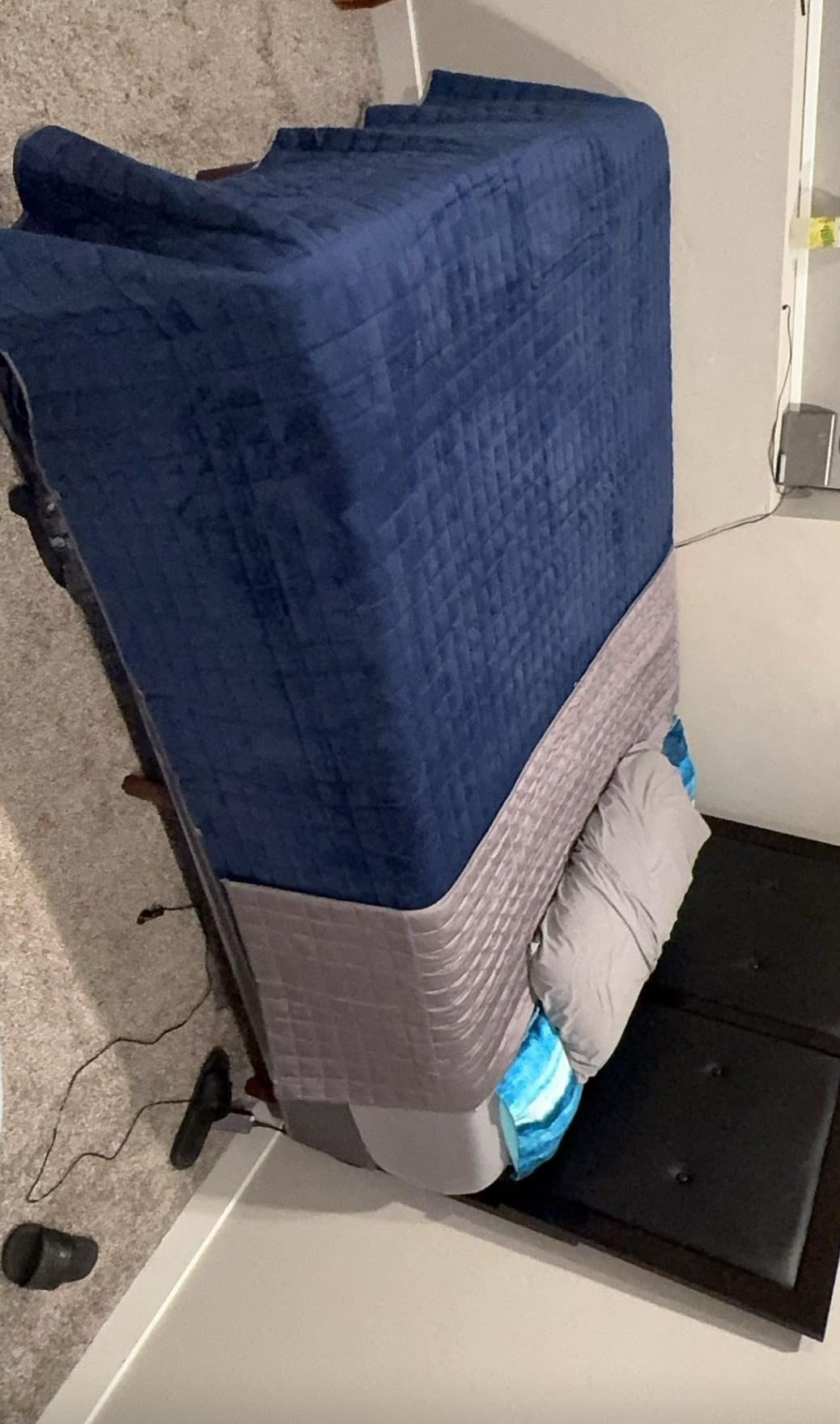 YnM Cooling Weighted Blanket for Adults, 7lbs Heavy Bed Throw for One Person of 60lbs, Perfect for Hot Sleepers or Warm Climates with Rayon/Glass Beads(41x60 Inches,Twin Bed, Sea Grass) customer photo 2