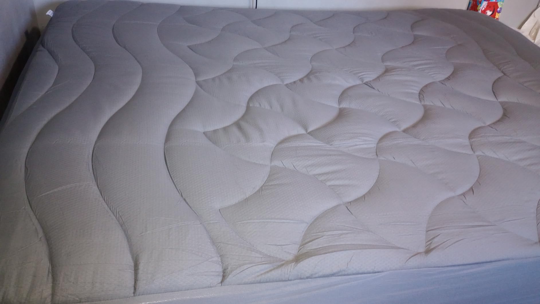 SLEEP ZONE Cooling Queen Mattress Topper, Premium Zoned Cool Mattress Pad Cover, Padded Mattress Protector Breathable Washable, Deep Pocket 8-21