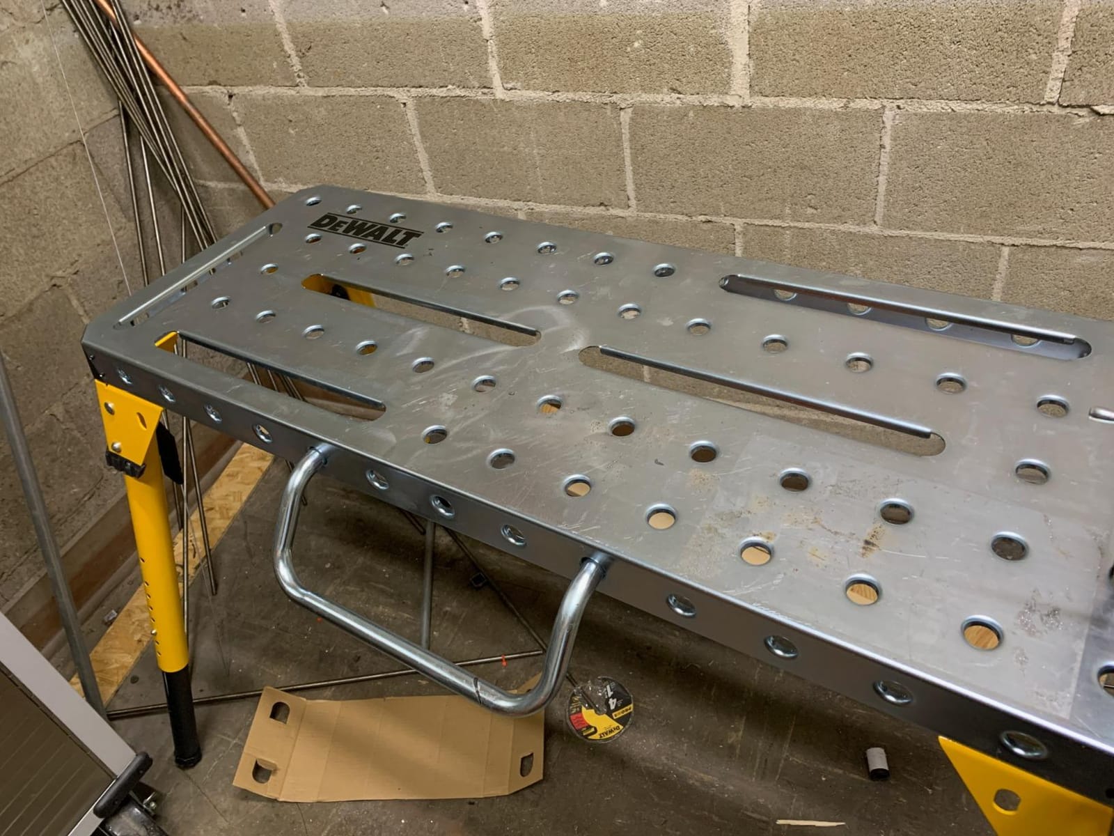 DEWALT 46 in. x 18 in. Adjustable Height Portable Folding Steel Welding Table and Workbench DXMF4618WT customer photo 1
