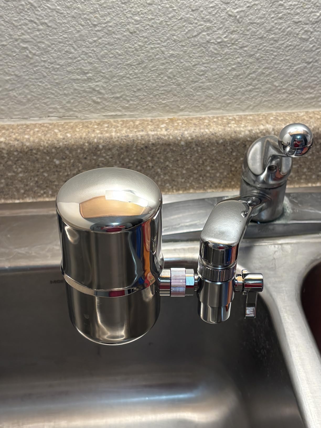 WINGSOL Stainless Steel Water Filter for Sink Faucet, NSF/ANSI 42&53, 360° Rotating Tap Purifier, Reduce Heavy Metals 99.6% Lead, Improve Taste, 250 Gallons Mineral pH+ Water, Reinforced Housing customer photo 2