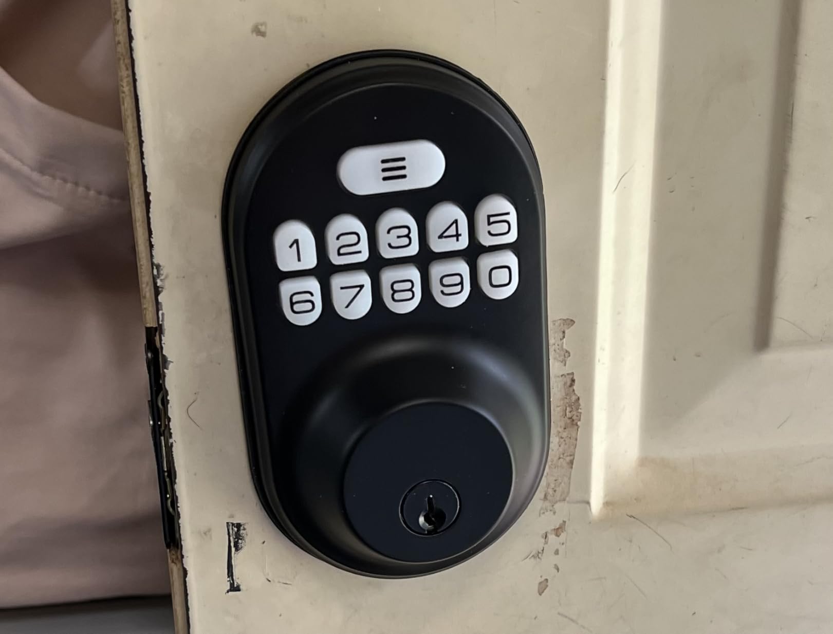 Veise RZ-A Electronic Keypad Deadbolt Door Lock, Satin Nickel customer photo 2