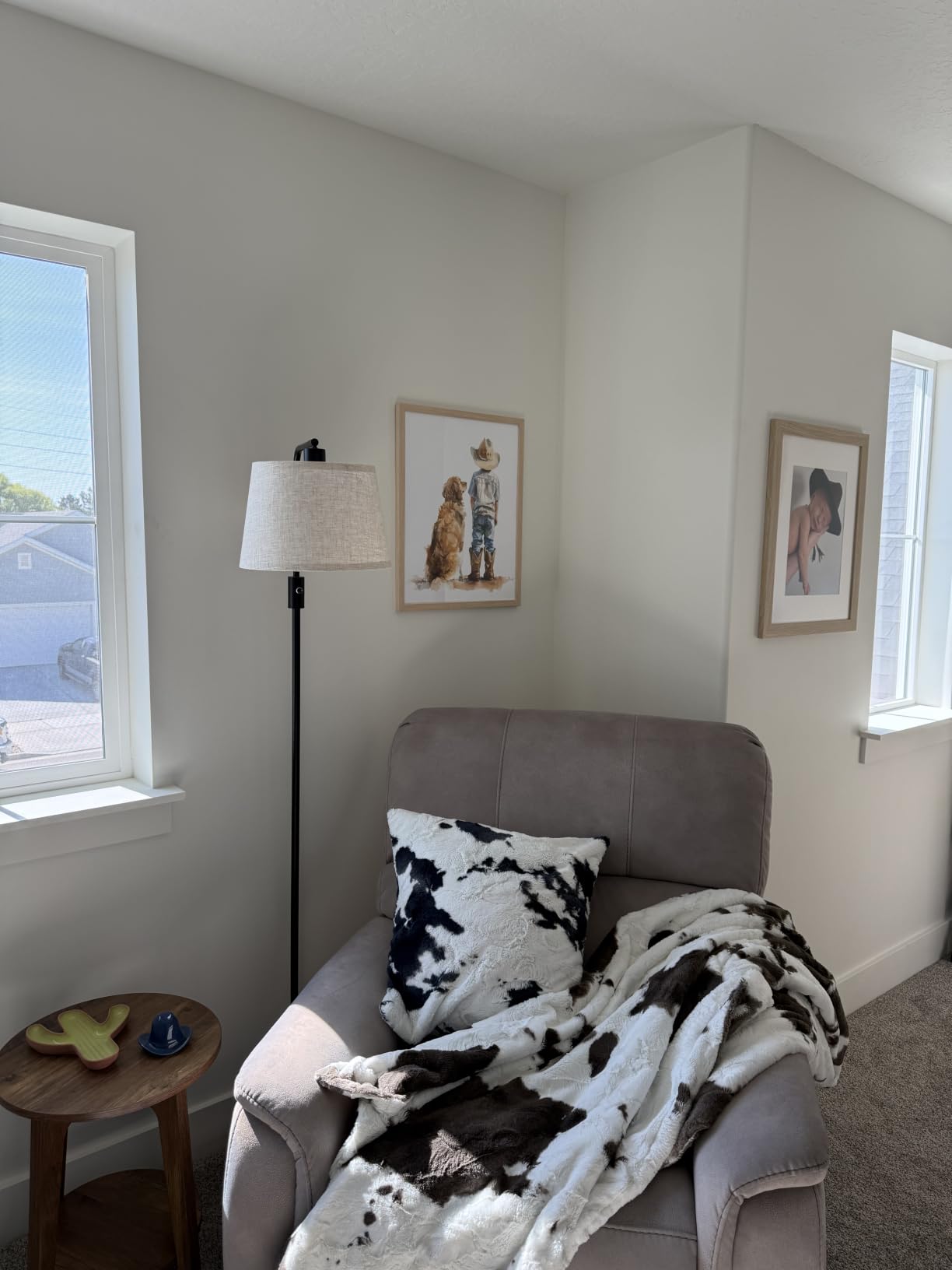 VASAGLE Round Side Table with Lower Shelf, End Table for Small Spaces customer photo 2
