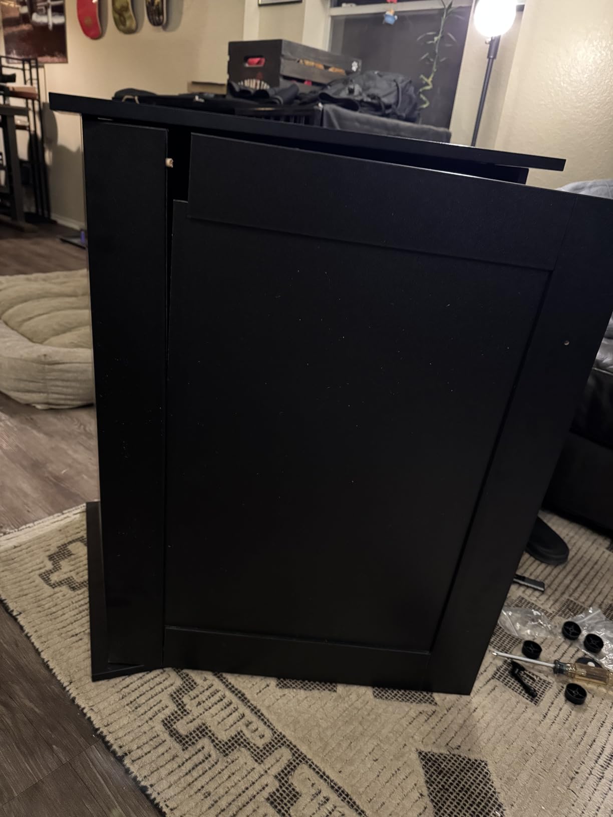 REPTIZOO Reptile Terrarium Stand Wooden Terrarium Cabinet with Storage and Adjustable Shelf, Reptile Tank Stand for 24”Wx18”D Terrarium, Aquarium Stand Fish Tank Stand (Stand Only) customer photo 1