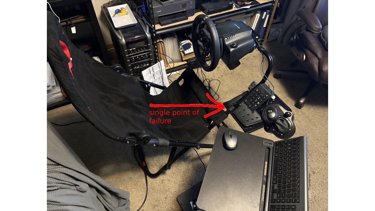 RACGTING Foldable Racing Simulator Cockpit for Logitech Thrustmaster MOZA customer photo 1