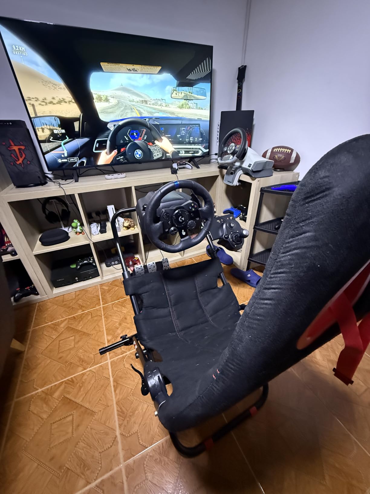 RACGTING Foldable Racing Simulator Cockpit for Logitech Thrustmaster MOZA customer photo 2