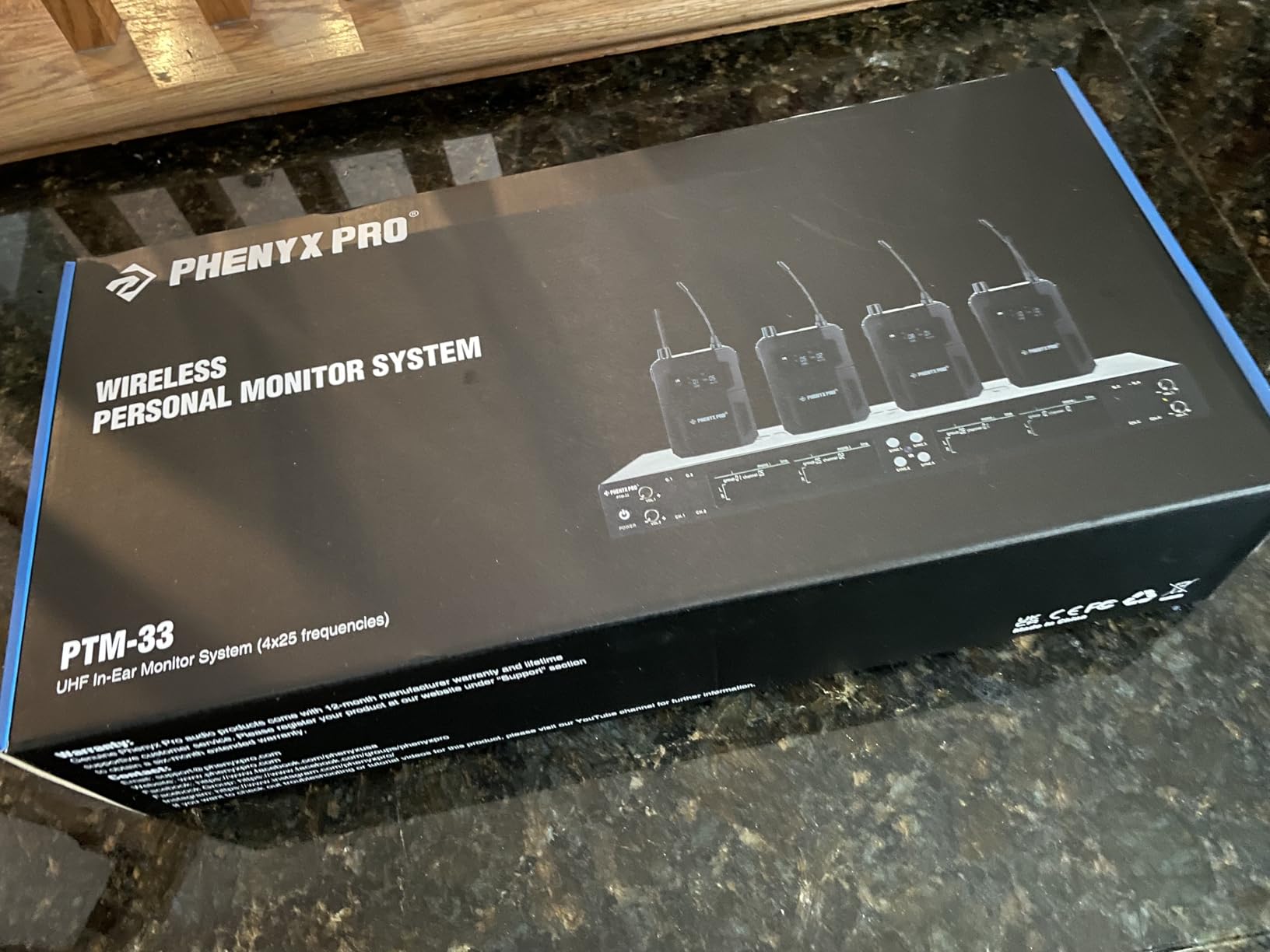 Phenyx Pro 4-Channel UHF Mono Wireless in Ear Monitor System PTM-33-4B customer photo 1