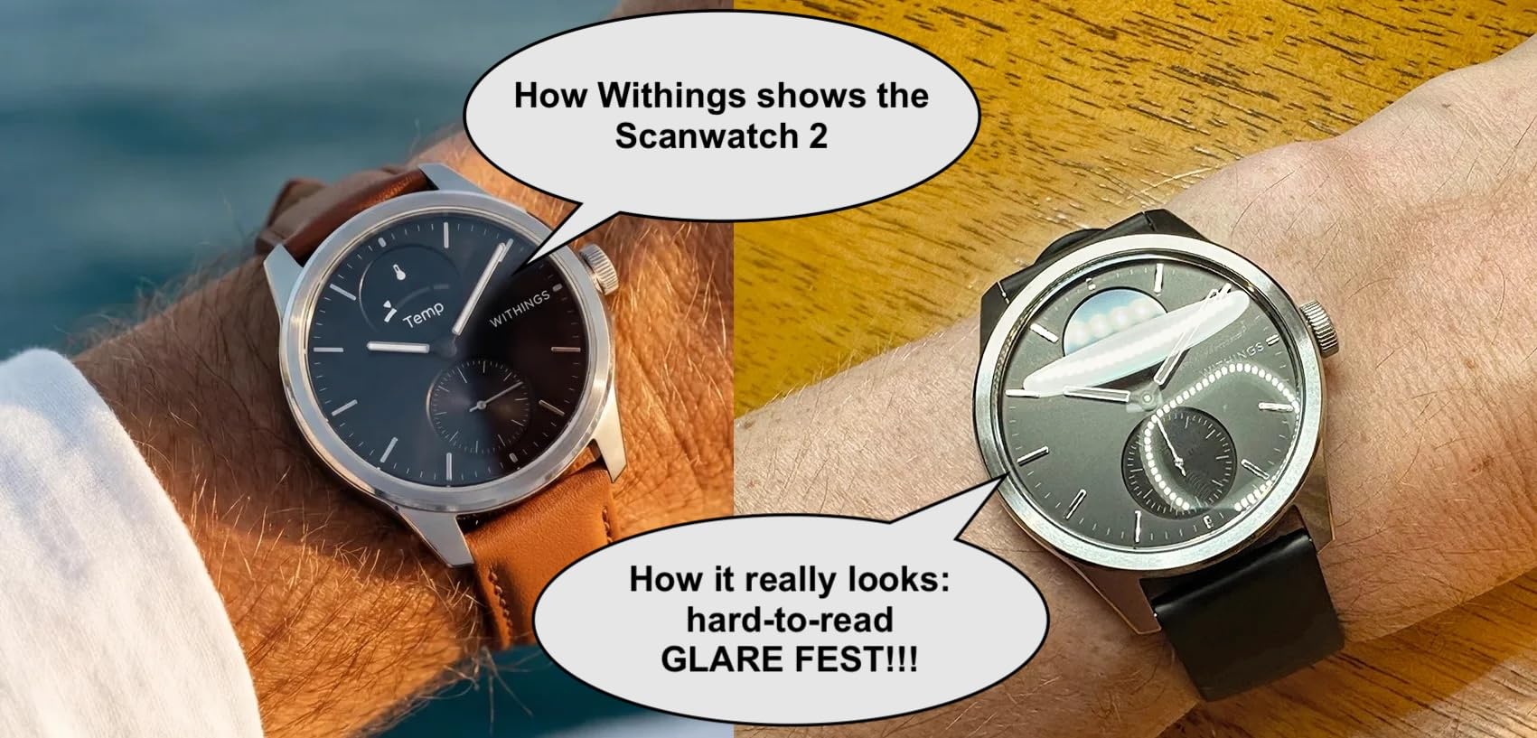 WITHINGS ScanWatch 2 - Hybrid Smart Watch, Heart Rate Monitoring, Fitness Tracker, Cycle Tracker, Sleep Monitoring, GPS Tracker, 30-Day Battery Life, Android & Apple Compatible, HSA/FSA customer photo 1