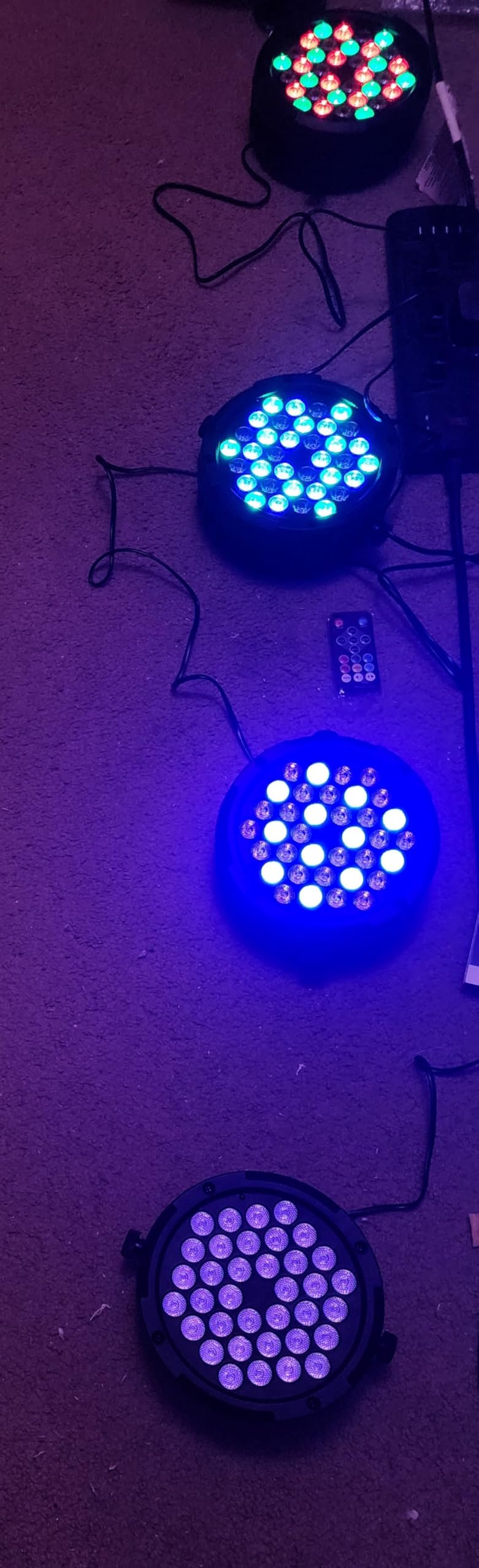 36W 36LEDs RGB Stage Par Lights by Remote DMX Control - 4Pack customer photo 2