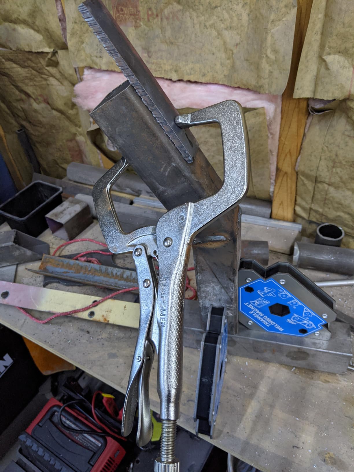 MAXPOWER 11-inch Locking C Clamp, Heavy Duty C-Clamp Locking Pliers with Regular Tip for Welding - 4 Pack customer photo 1
