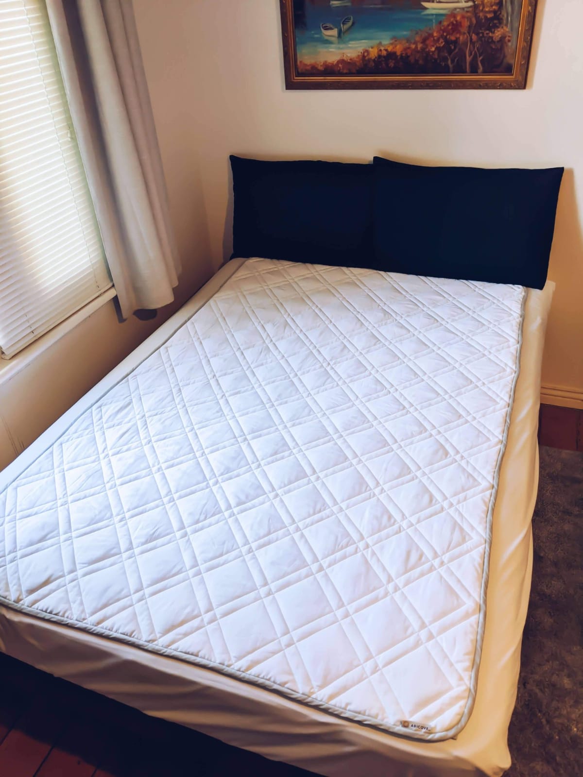 Aricove King Size Weighted Blanket, 22lbs, Cooling Weighted Blankets for Adults, Silky Soft Bamboo Viscose, 88x104 inches, Machine Washable, White customer photo 2