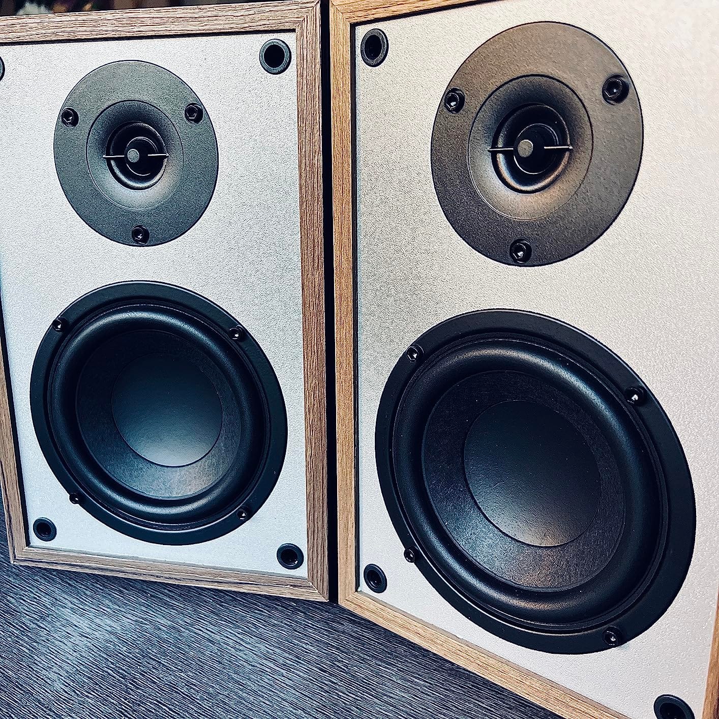 BESTISAN Bluetooth Bookshelf Turntable Speakers customer photo 1