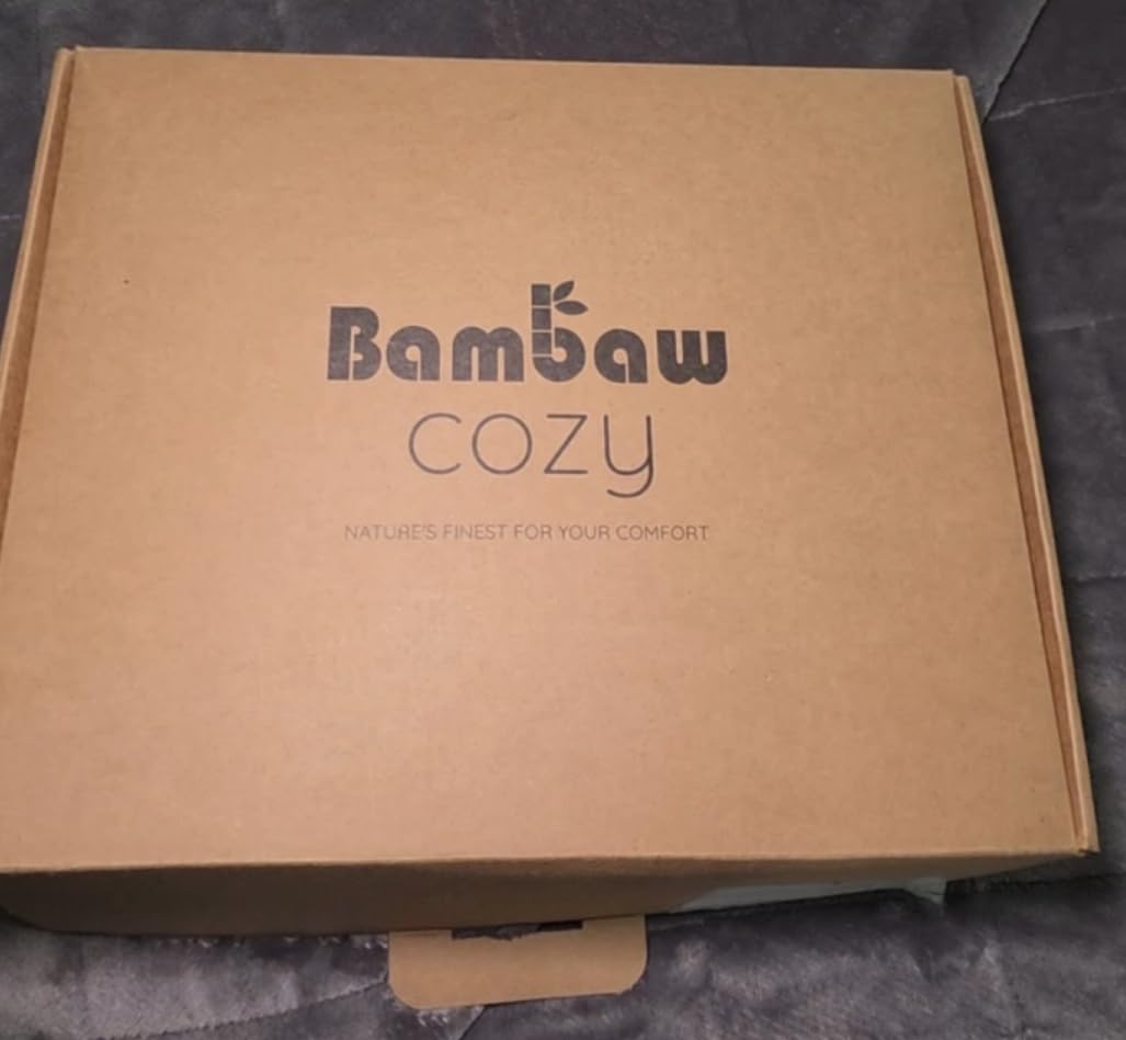Bambaw 100% Viscose Derived from Bamboo Sheets Queen Size Set – 4pcs Cooling Sheet Set, Super Soft Sheets Queen Size, Luxury Bed Sheets, Deep Pocket Fits Up to 16'' Mattresses (Charcoal) customer photo 1