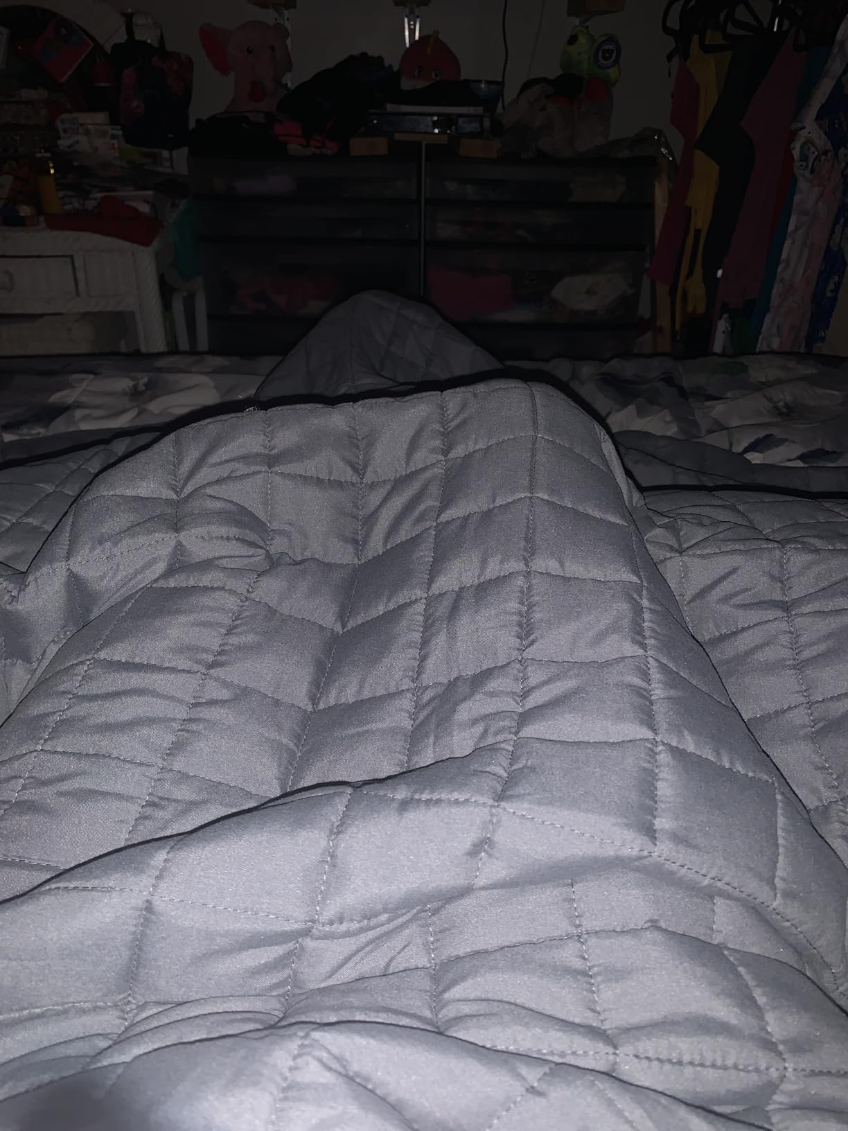 YnM King Size Weighted Blanket for Adults (88x104 Inches, 50 Pounds, Dark Grey), Exclusive Smallest Compartments with Glass Beads, Extra Heavy Bed Blanket for Two Persons on Queen or King Bed customer photo 1