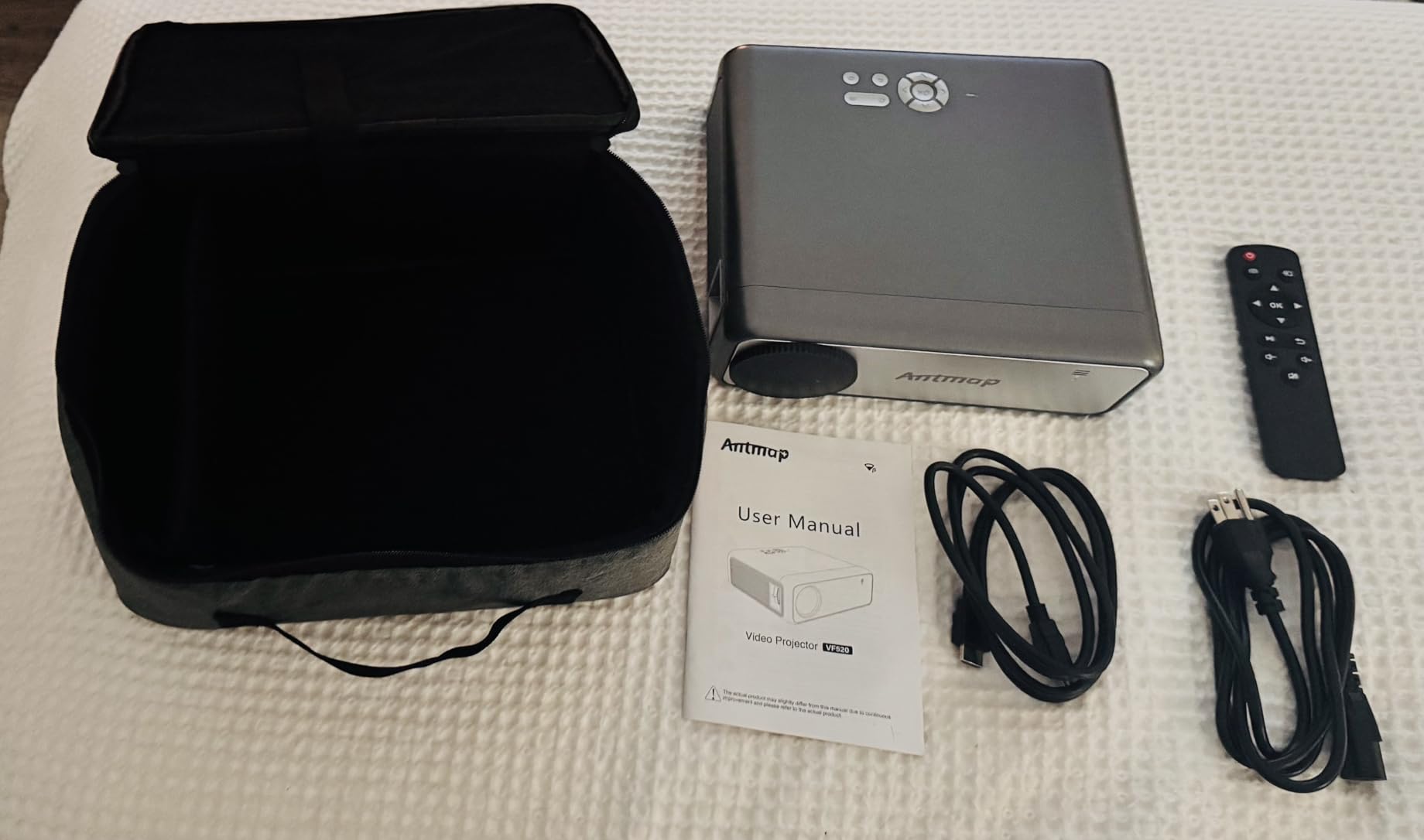 [100% Offset & Short Throw] 4K Support Projector with WiFi 6 and Bluetooth 5.2, Antmap Outdoor Movie Projector with 12W Immersive Speaker, Home Theater Proyector Compatible with Phone/TV Stick/PC/PS5 customer photo 2