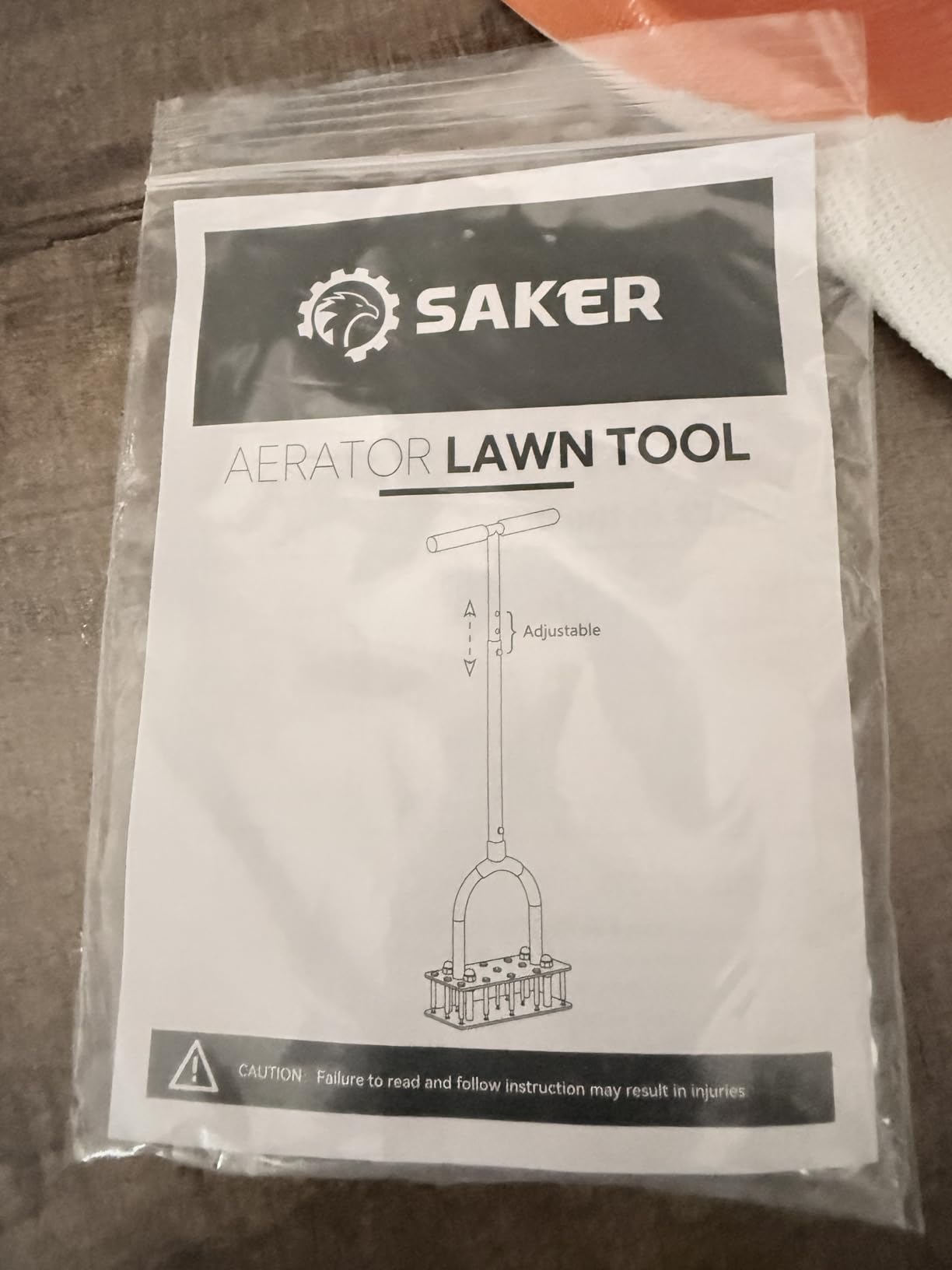 Saker Manual Lawn Aerator Tool with 15 Iron Spikes Black customer photo 2