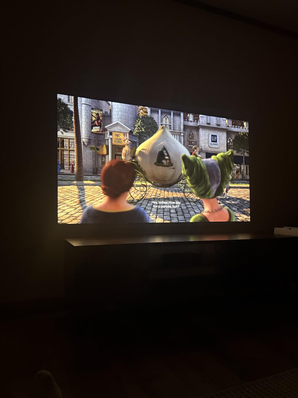 Smart 4K Projector [Google TV 14.0 & 360° Stand] with WiFi 6, Bluetooth 5.4, HDR10, 30W Hi-Fi, AI Auto Focus, Outdoor Portable Short Throw Movie Projector for Home Theater Bedroom Ceiling customer photo 2