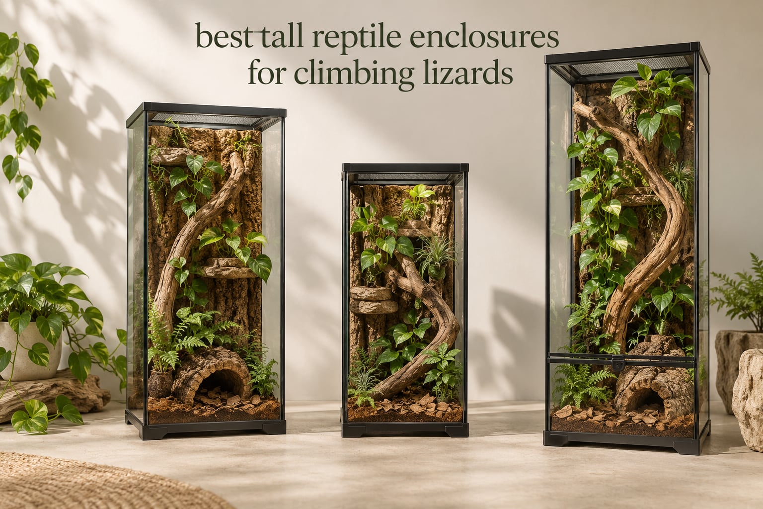 best tall reptile enclosures for climbing lizards