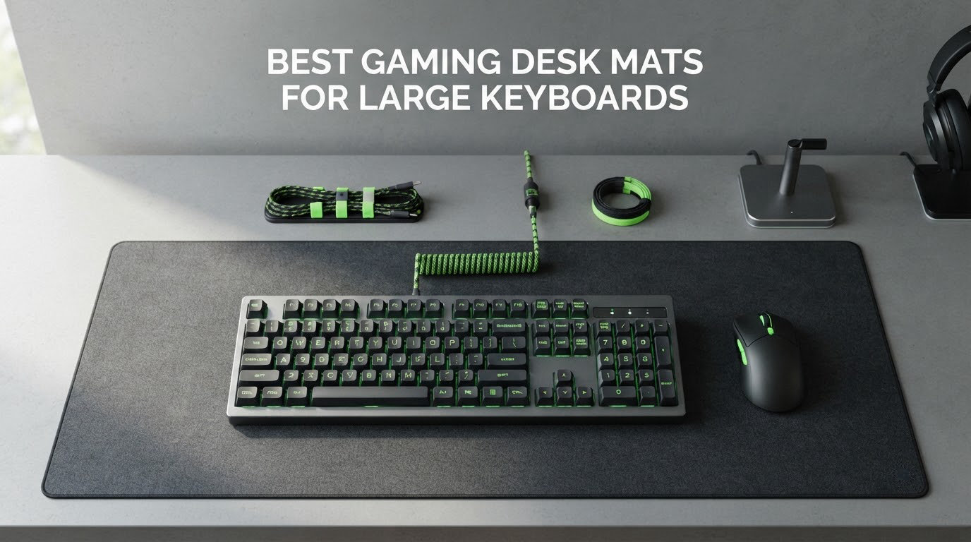 best gaming desk mats for large keyboards