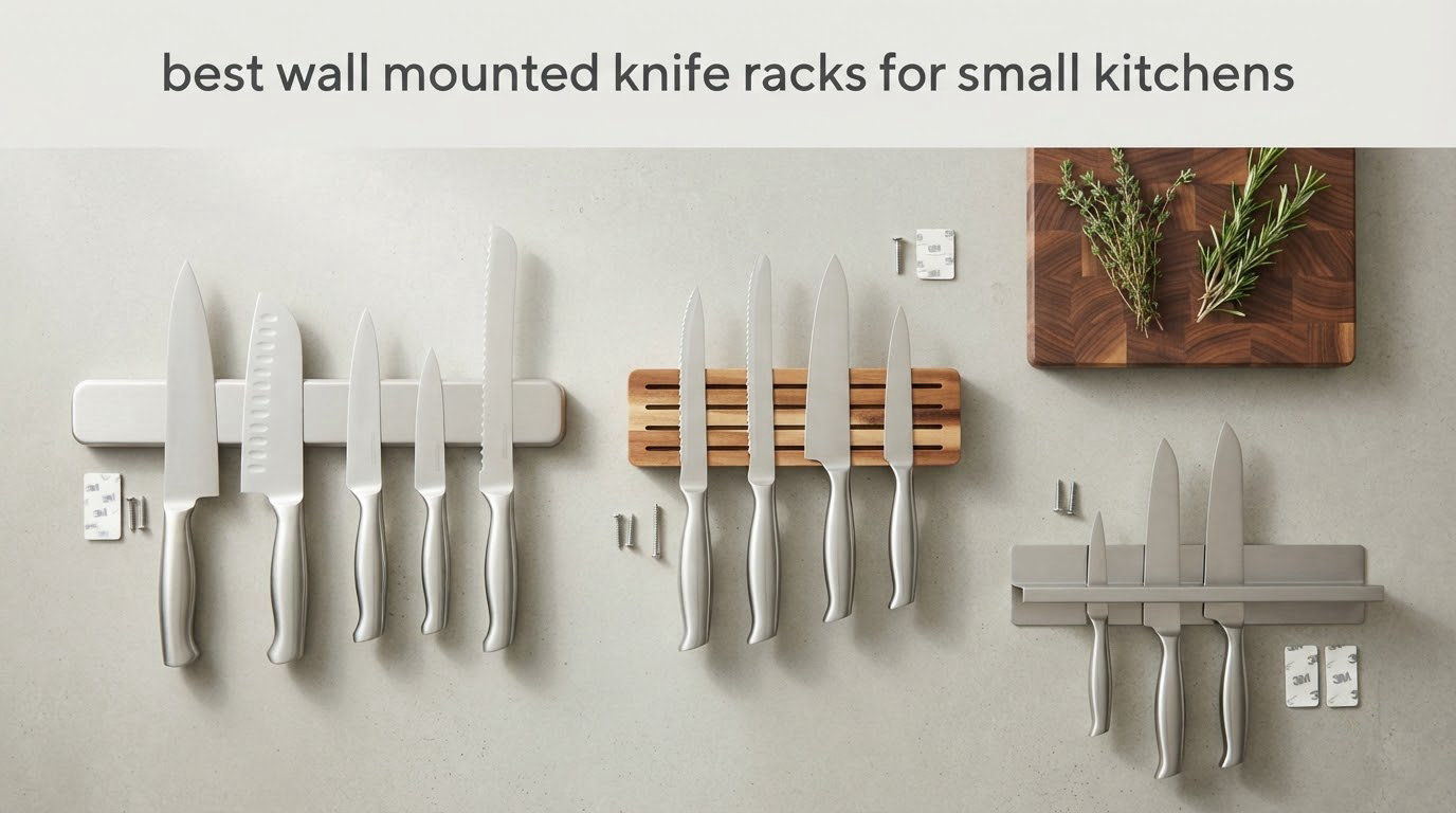 best wall mounted knife racks for small kitchens