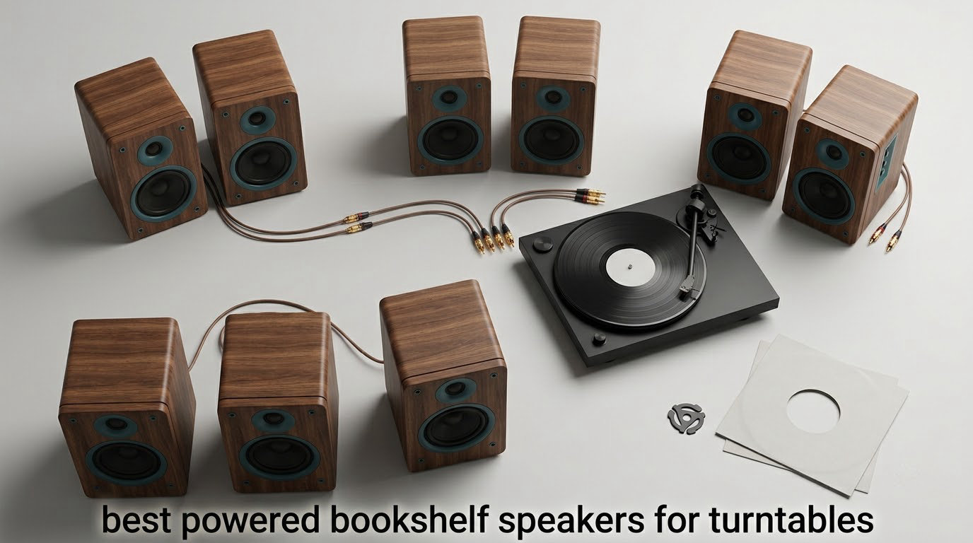 best powered bookshelf speakers for turntables