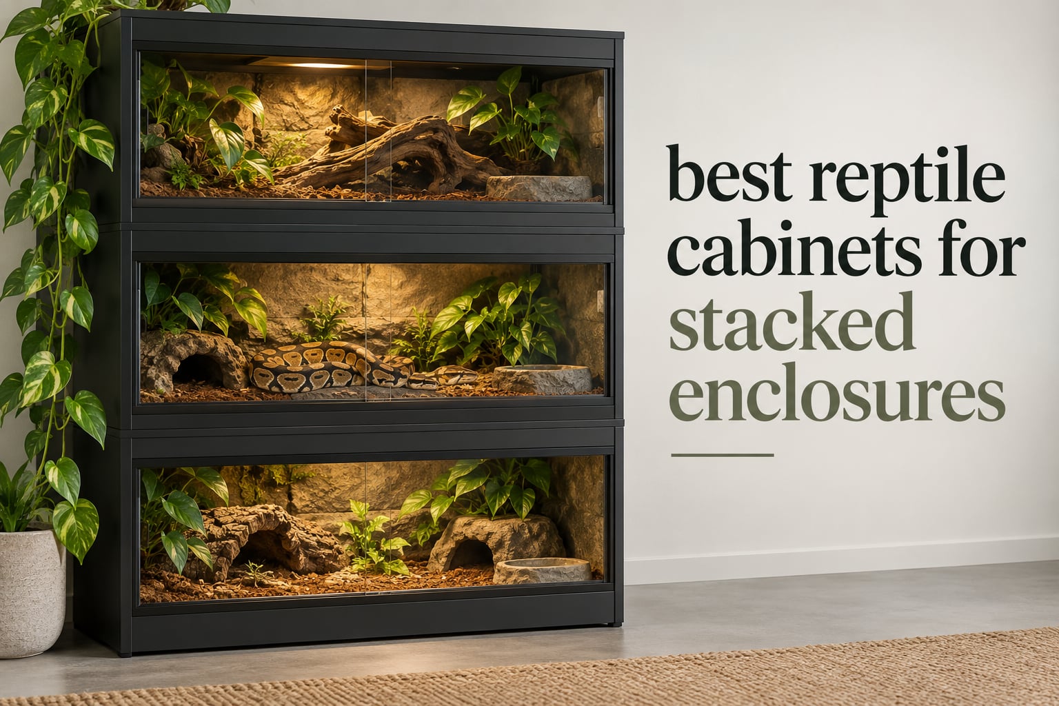 best reptile cabinets for stacked enclosures